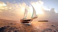 pic for Beautiful Boat And Sea 
